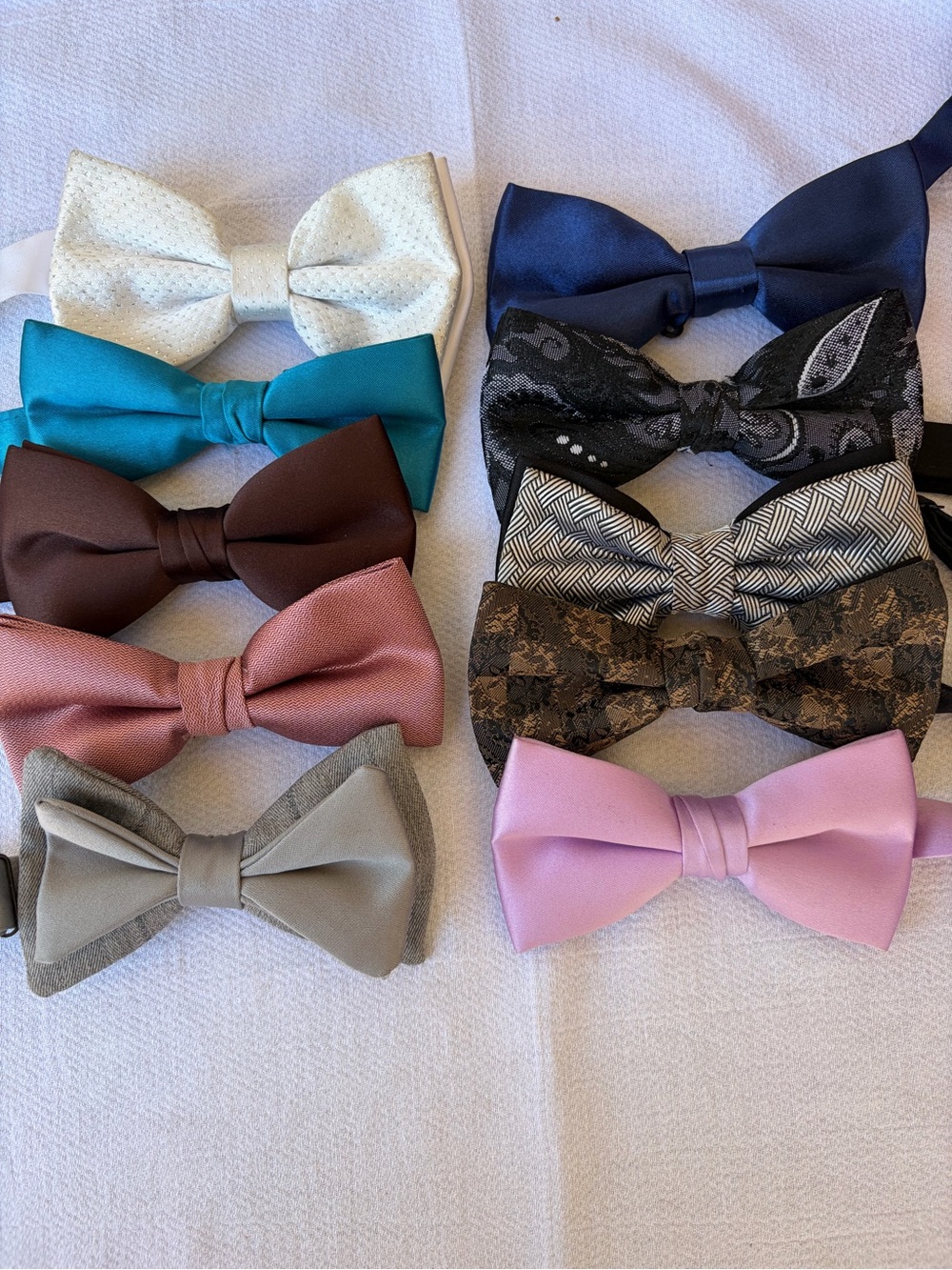 Bundle of 10 assorted pre made bow ties combo 14